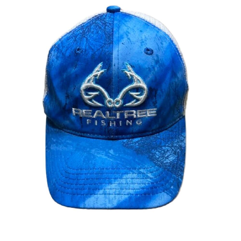 Realtree Adjustable Trucker Hat Fishing One Size Water Camouflage BM1